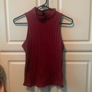 SHEIN- burgundy top (NOT CROPPED)